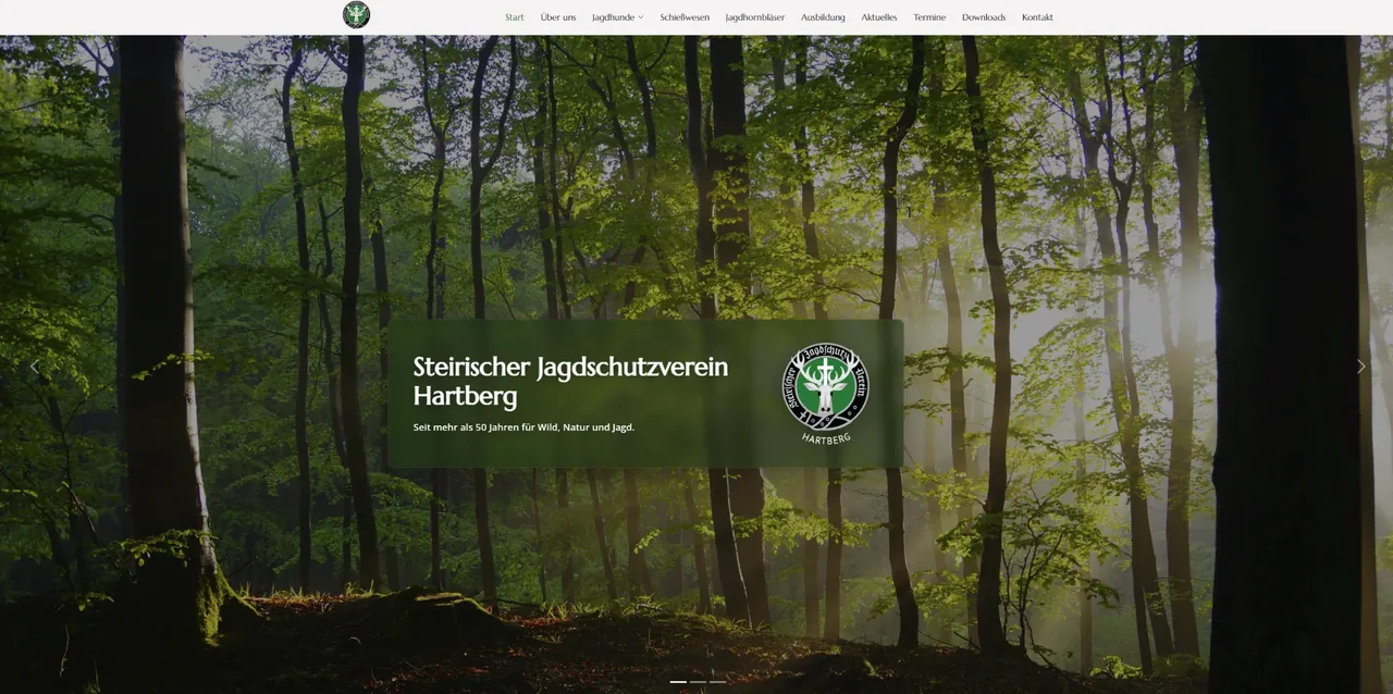 Startseite des Steirischen Jagdschutzvereins Hartberg
